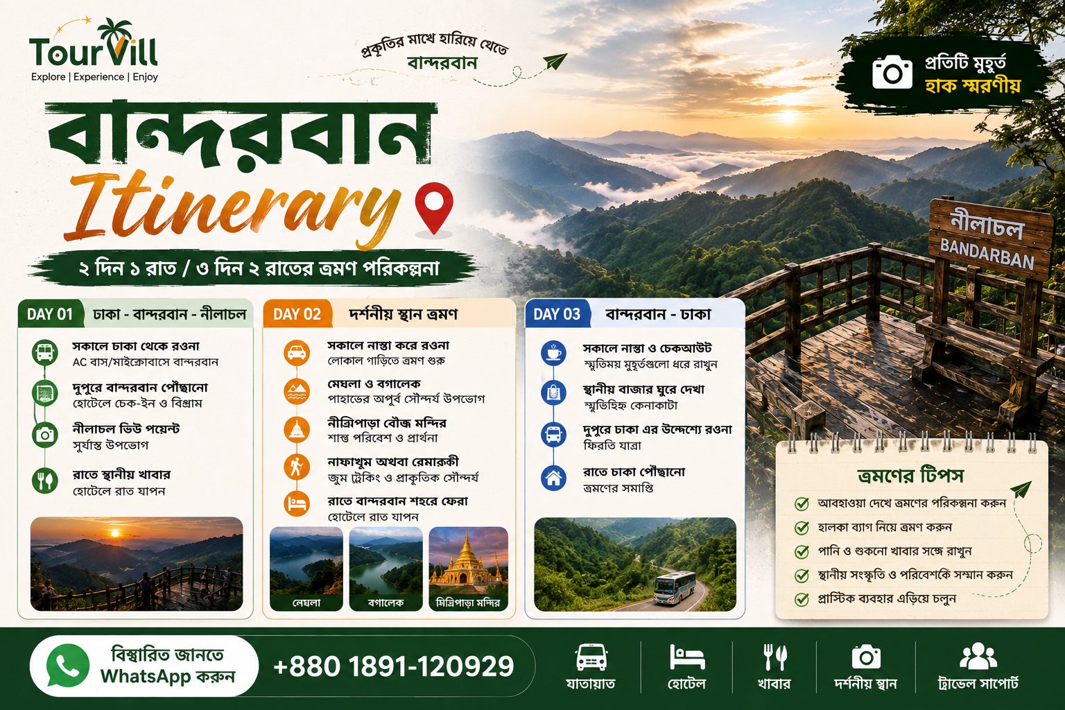 বান্দরবান itinerary