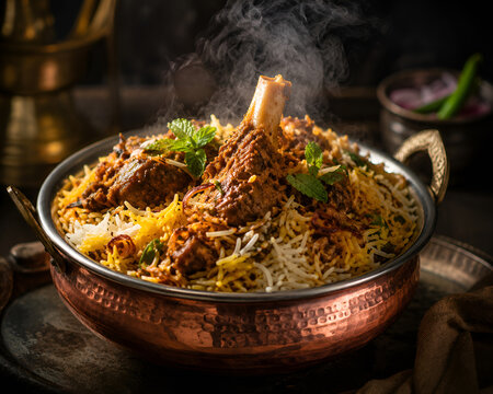 Mughal imperial table biryani and curry at Darbar-e Saltanat